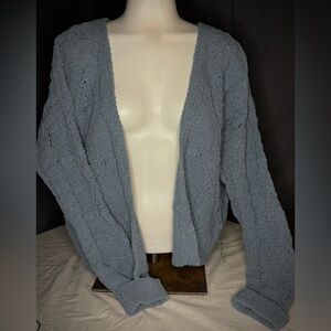 Jessica Simpson Open-Front Blue Cardigan